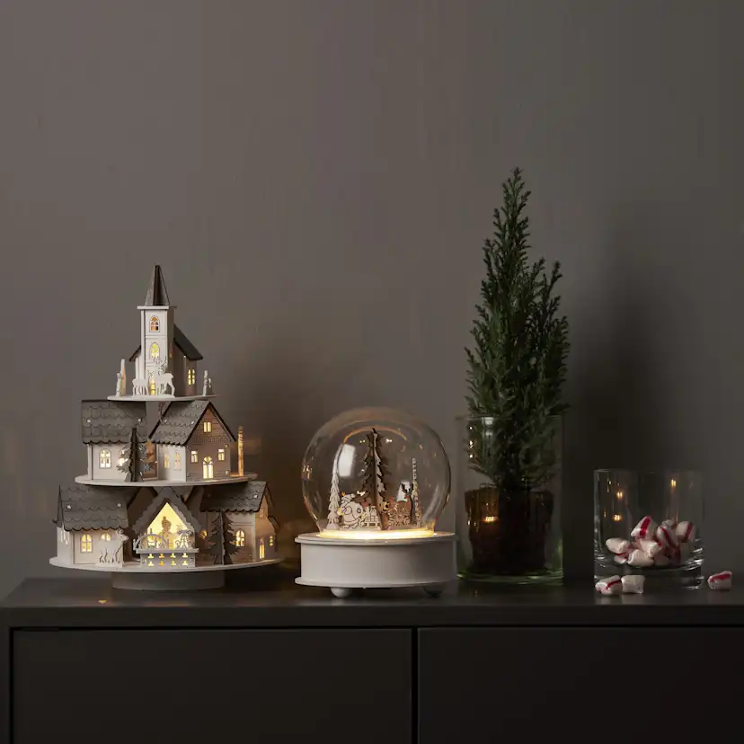 Julby Star Trading Grauberg med Belysning & Musikspel