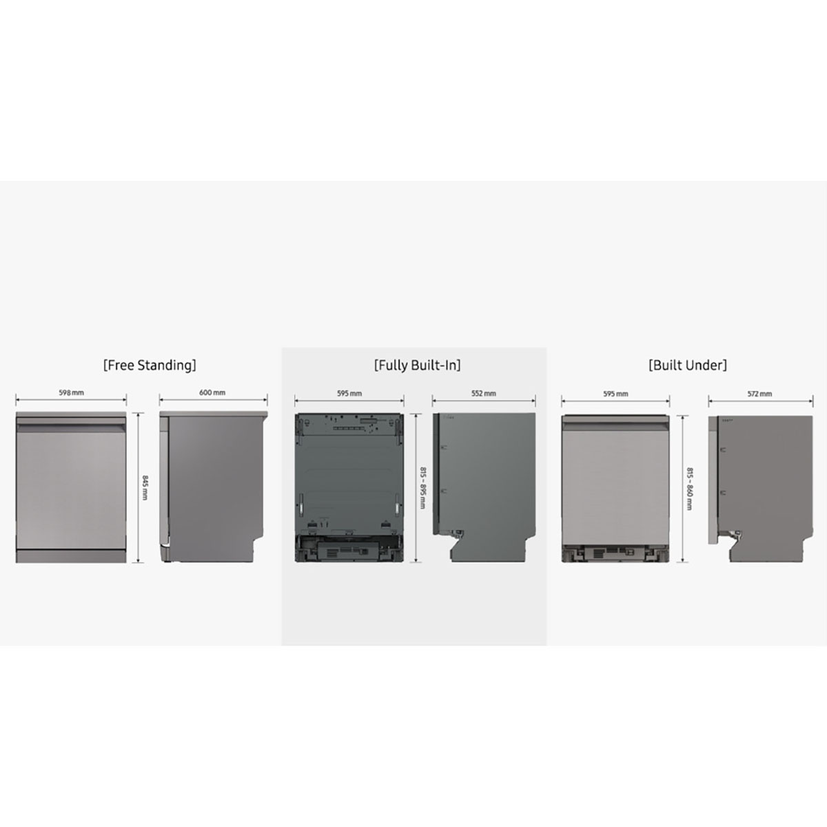 Integrerad Diskmaskin Samsung DW60BB890UAPET Bespoke Clean Black