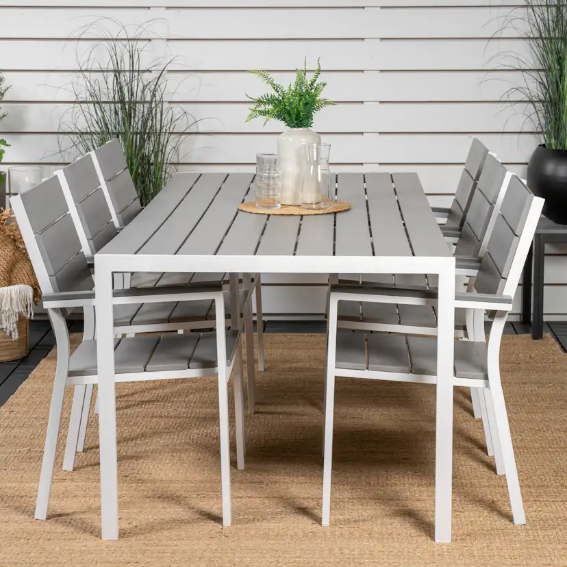 Matgrupp Utomhus Venture Home Bront 205 med 6 Lova Trädgårdsstolar