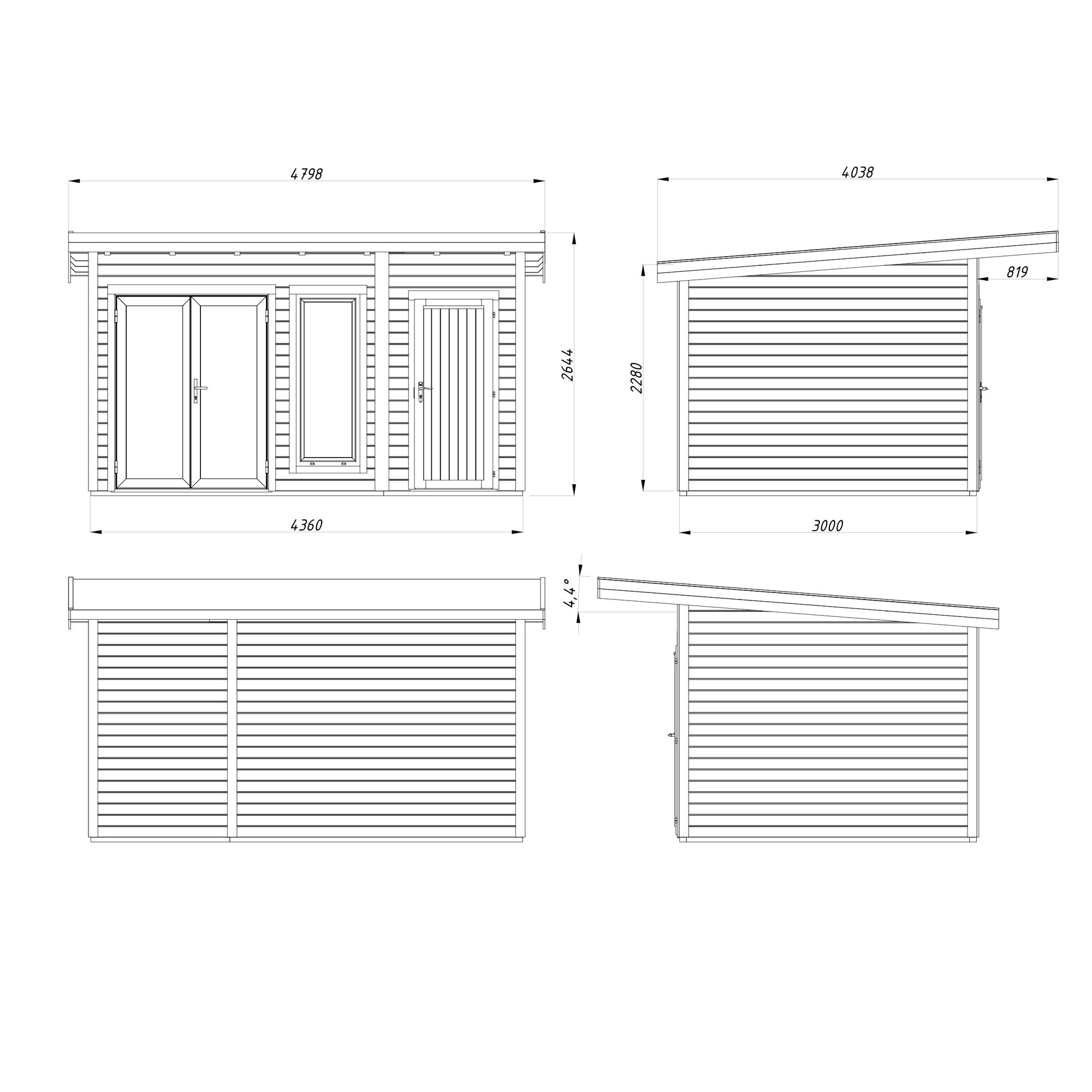 Stuga Palmako Aurelia 13,1 m² (inv. 12,4 m²)