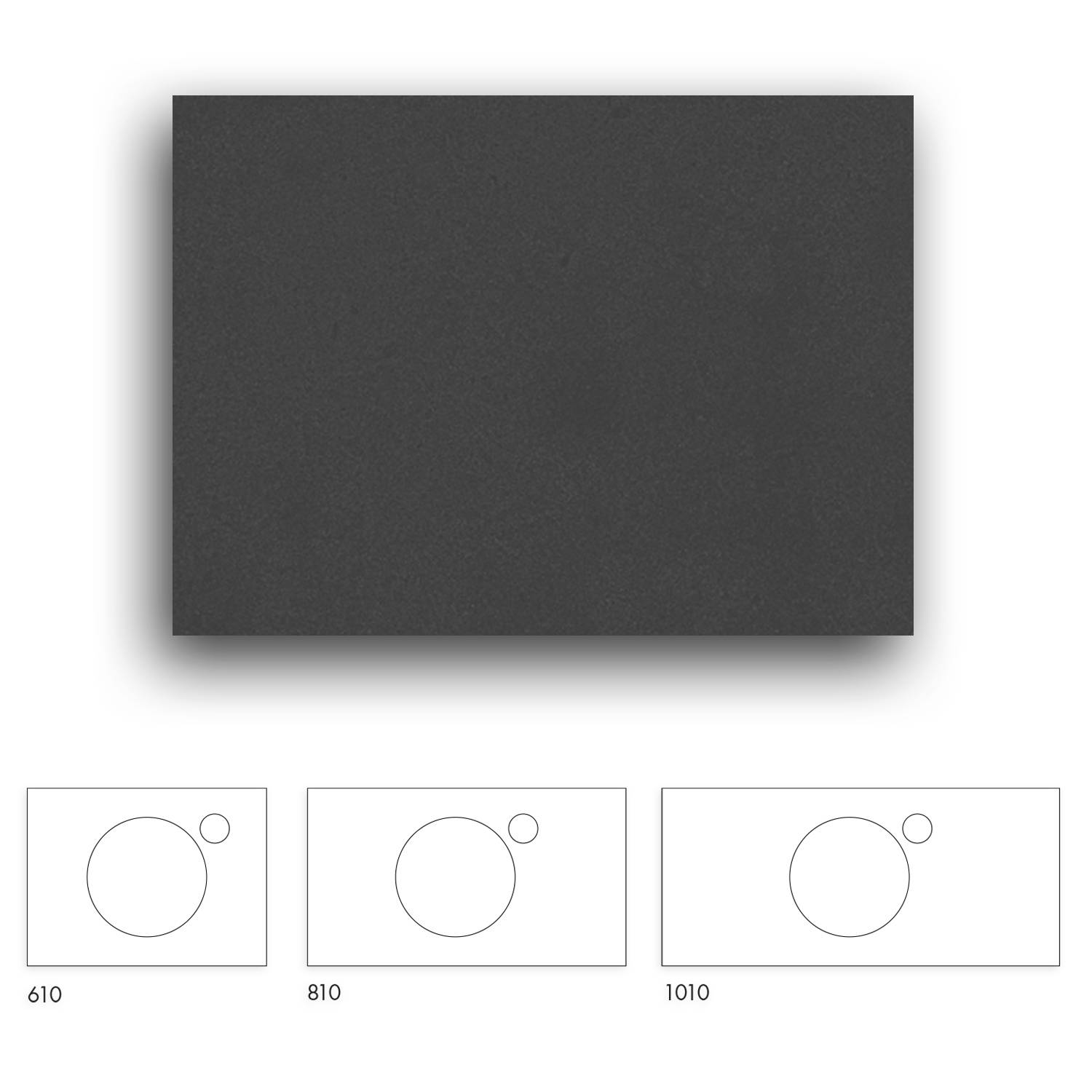 Bänkskiva Macro Design Crown+ Dekton  610 till Tvättställsskåp Crown