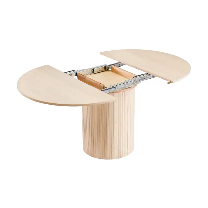 Matbord Bark Kopparbo Runt Bord 106-156 cm med Illäggsskiva