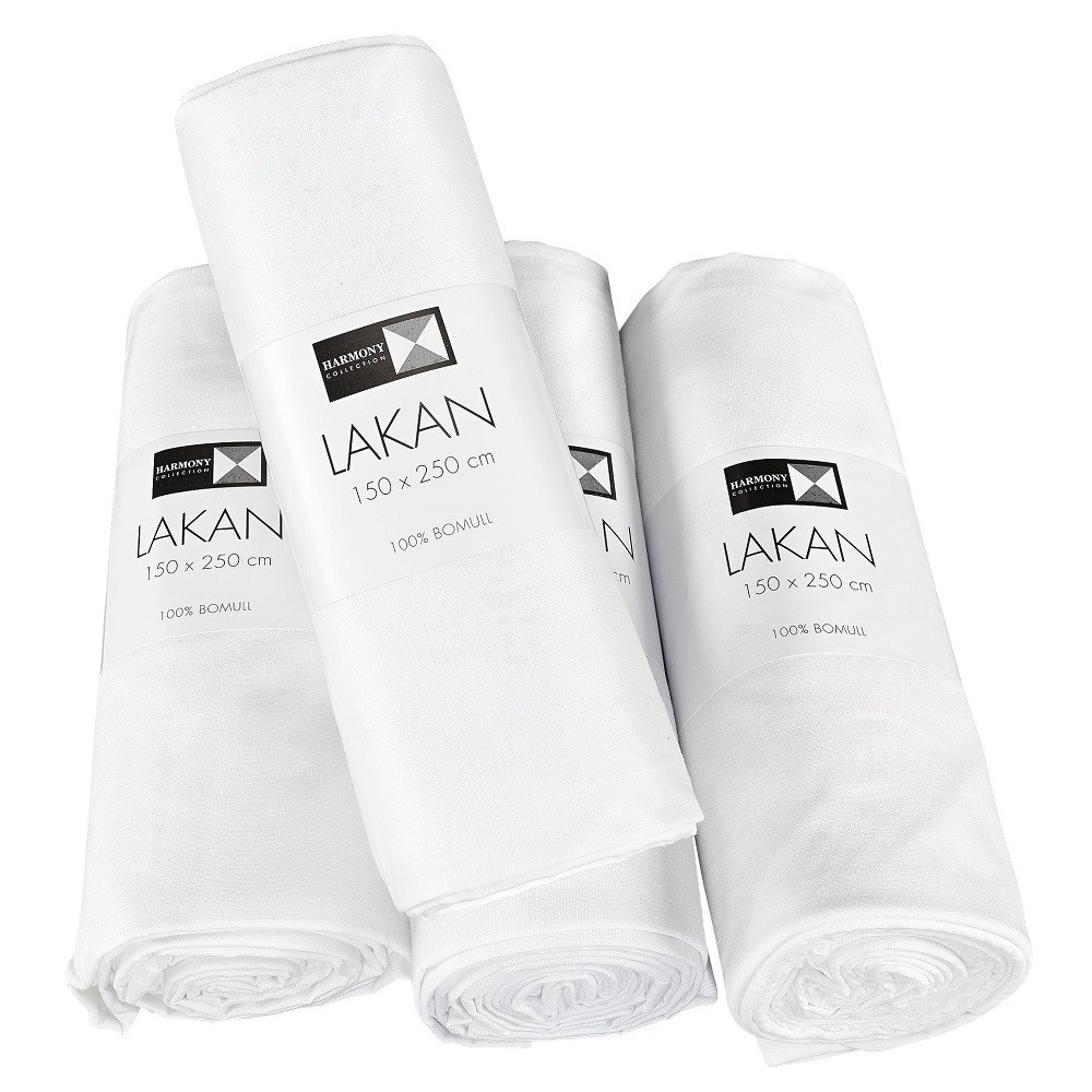 Lakan Borganäs of Sweden 150X250 Cm Rullpackade Vit