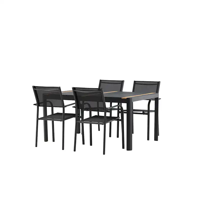 Matgrupp Venture Home Togo med 4 Santorini Stolar