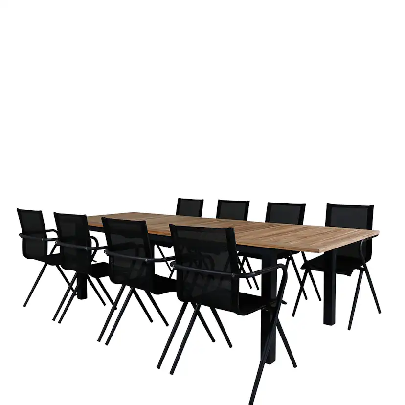Matgrupp Venture Home Perla med 8 Aspen Matstolar