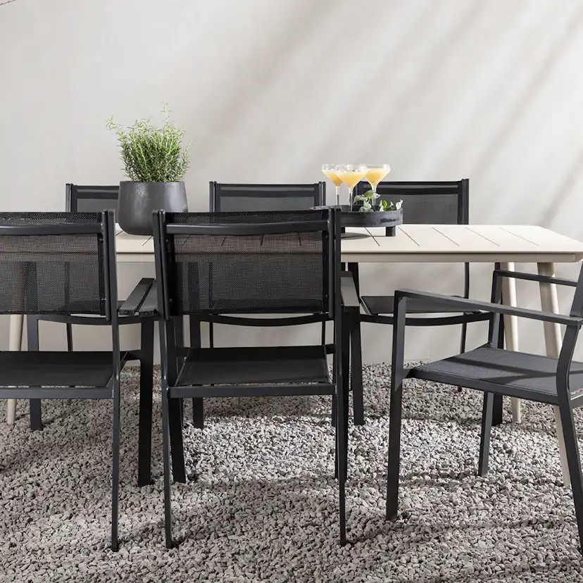 Matgrupp Venture Home Lina med 6 Copacabana Stolar