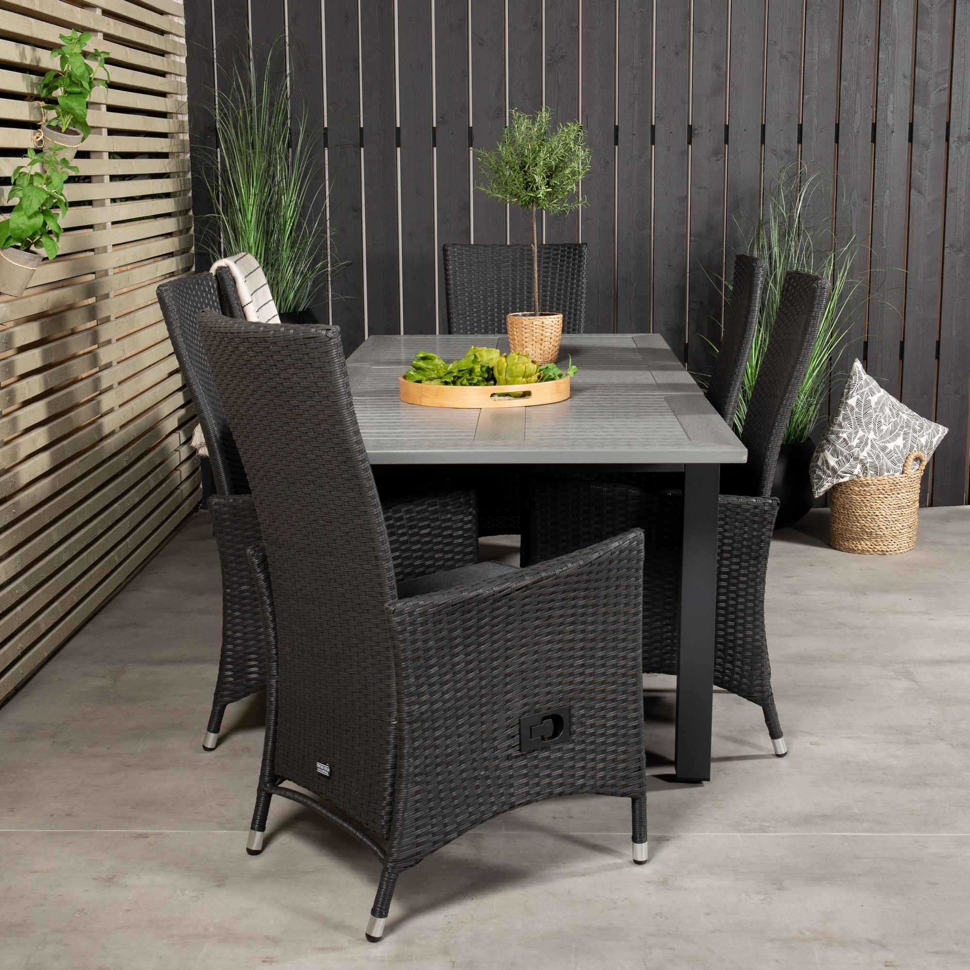 Matgrupp Venture Home Aleyna 160/240 med 6 Pishi Matstolar