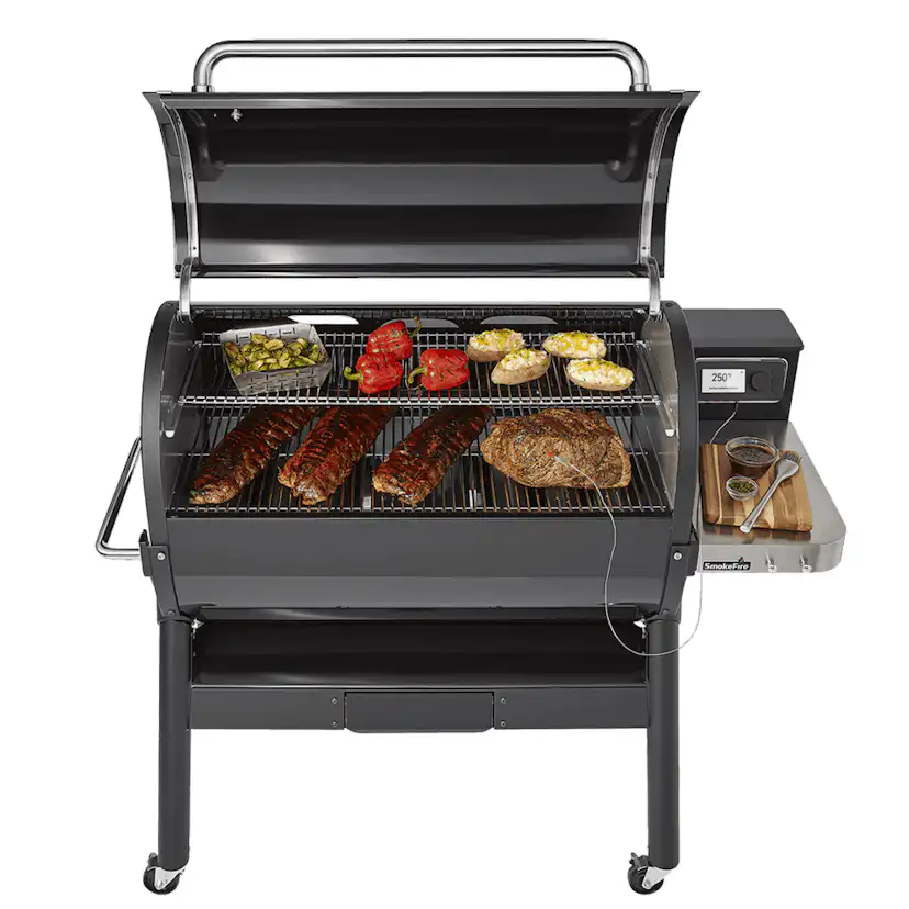 Träpelletsgrill Weber SmokeFire EX6 GBS Svart, Grillyta med 2 Zoner