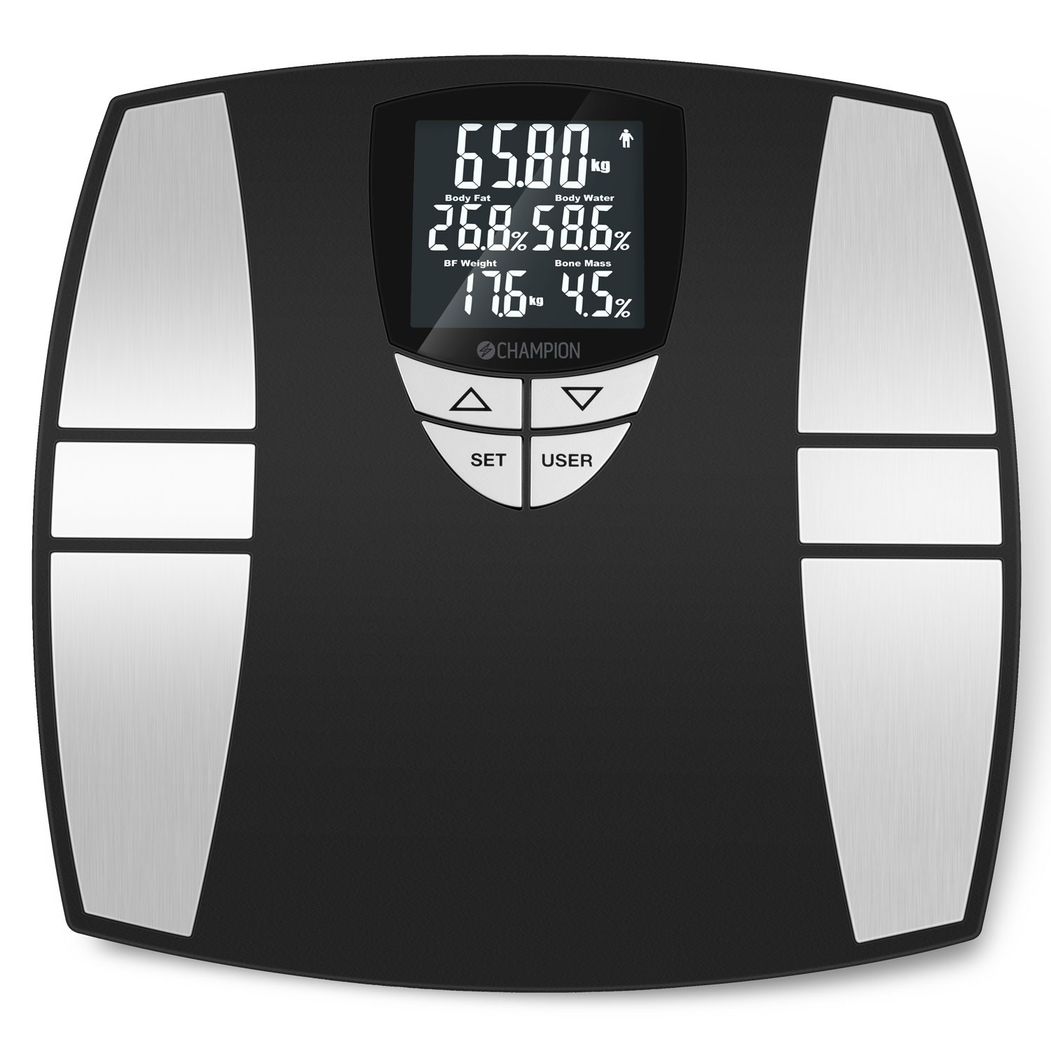 Personvåg Champion Body Fat PV310 Svart/Silver