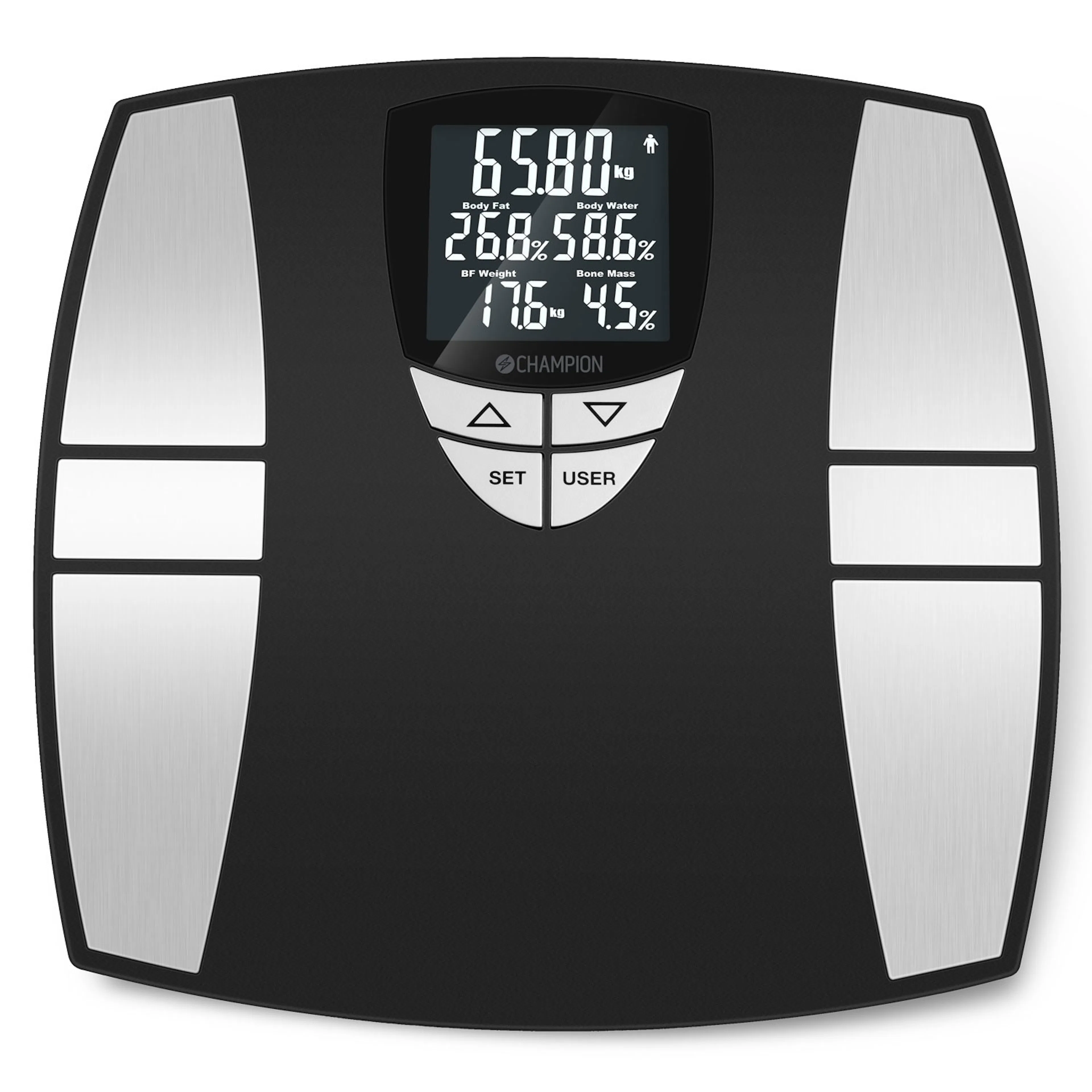 Personvåg Champion Body Fat PV310 Svart/Silver