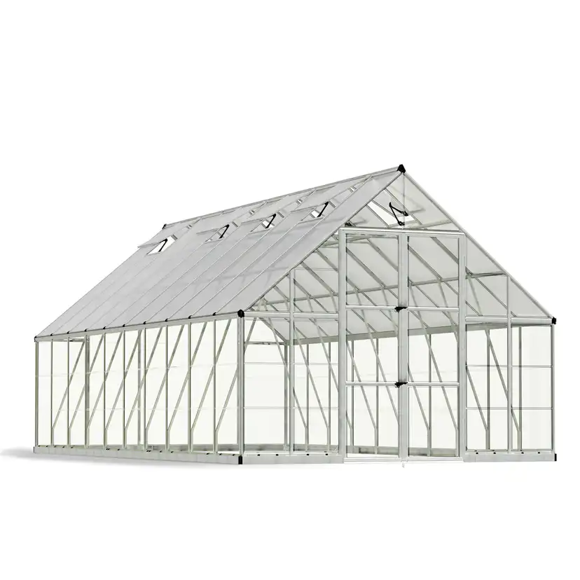 Växthus Canopia by Palram Balance Aluminiumram med UV-Skyddad Polykarbonat & Ventilationsfönster, 14,3 m²