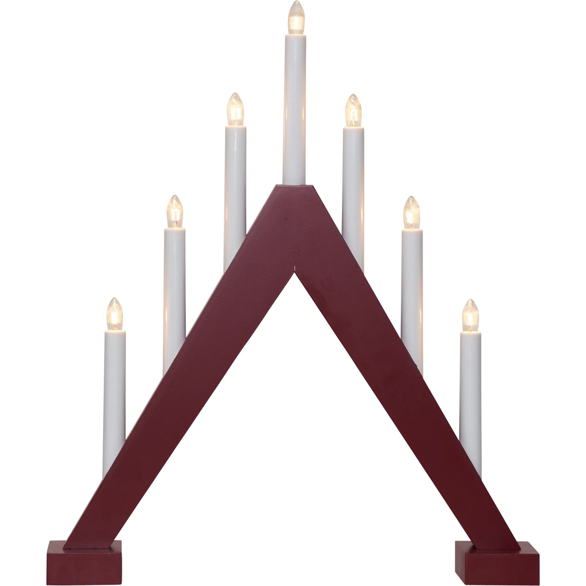 Adventsljusstake Star Trading Trill 7L Röd