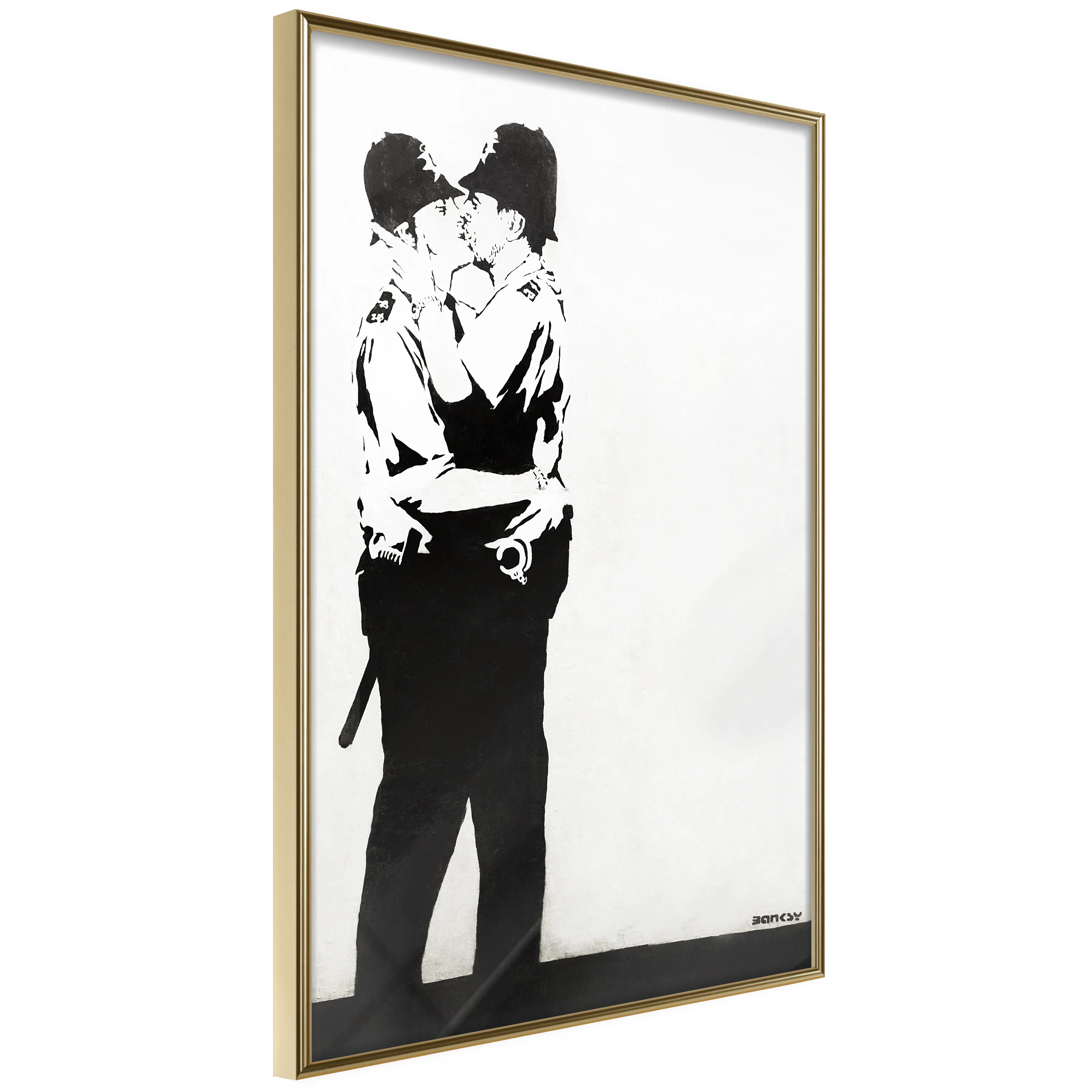 Poster Artgeist Affisch Policemen Kissing