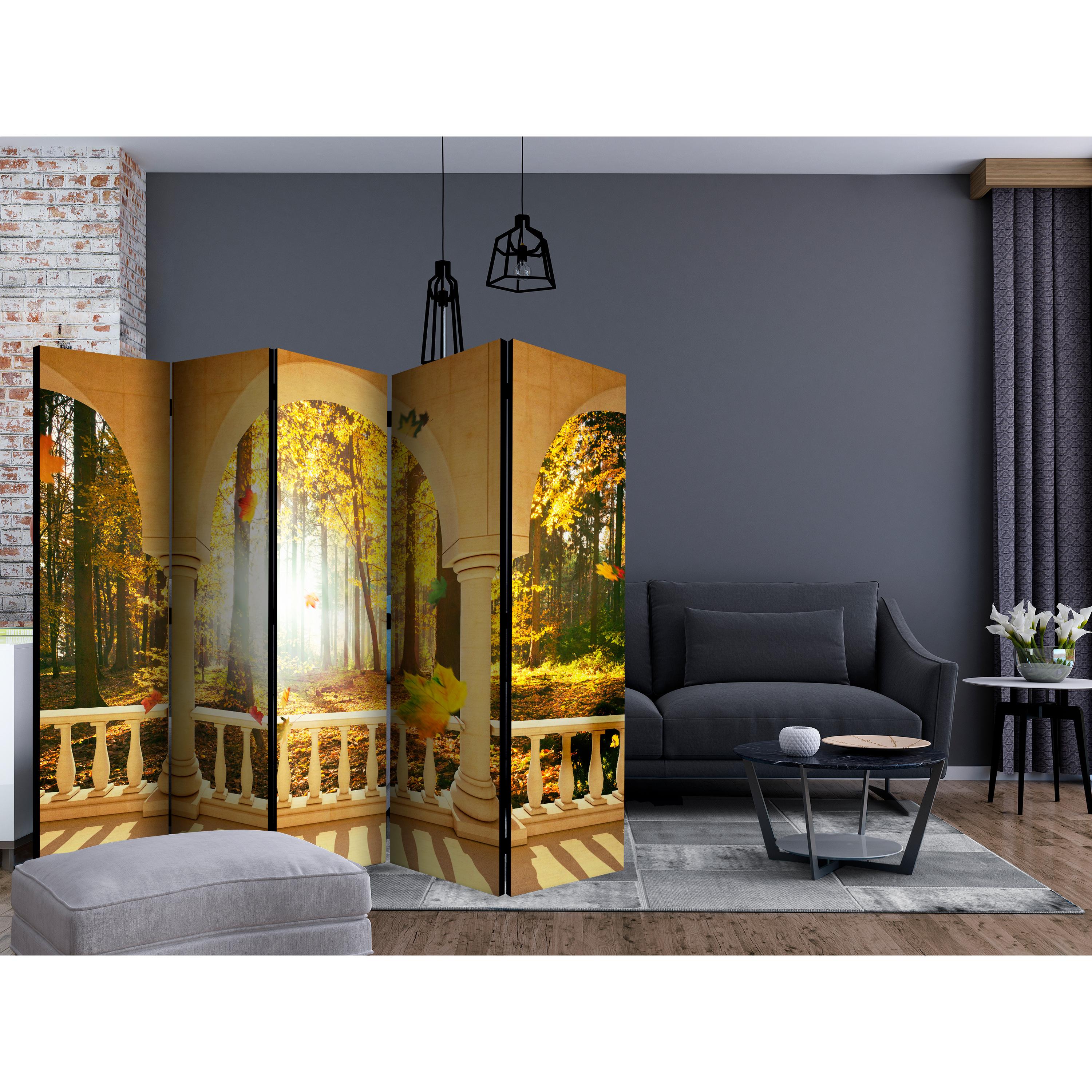 Rumsavdelare Skärmvägg Arkiio Dream about Autumnal Forest II 225x172 cm