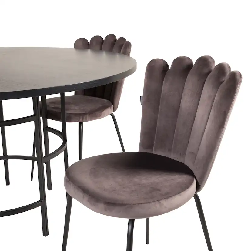 Matgrupp furniture/fashion Copenhagen med 4 Gråa Limhamn Light Stolar
