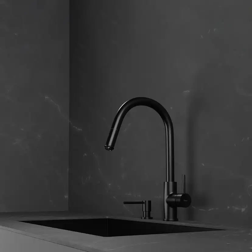 Köksblandare Scandtap Steel Access med Utdragbar Pip