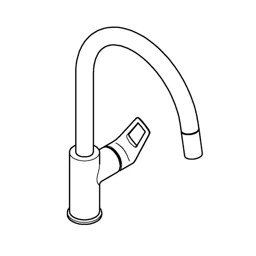 Köksblandare Grohe Start Loop med Utdragbar Pip