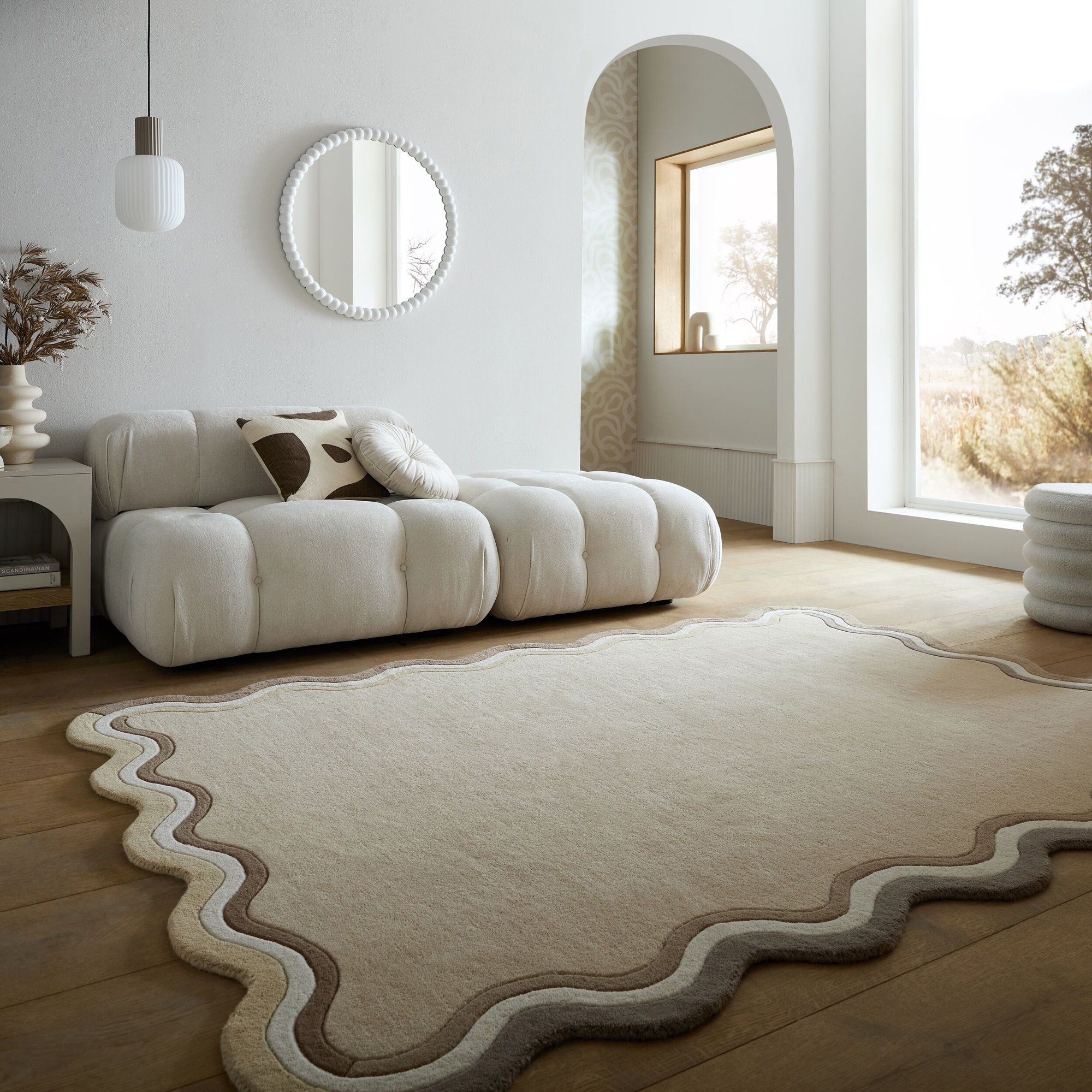 Rektangulär Matta Flair Rugs Leo Scallop Border