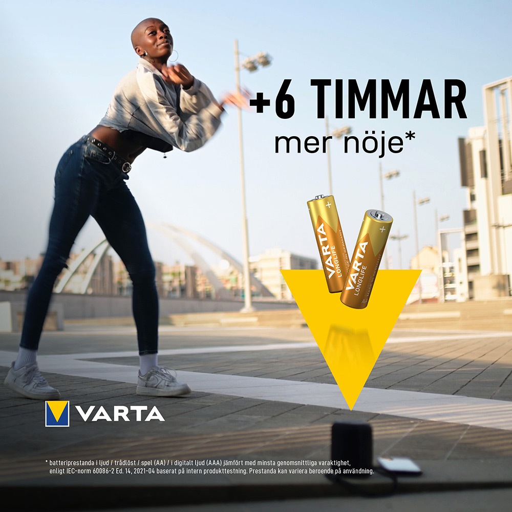 Batteri VARTA Alkaliska Longlife LR6/AA 4-Pack
