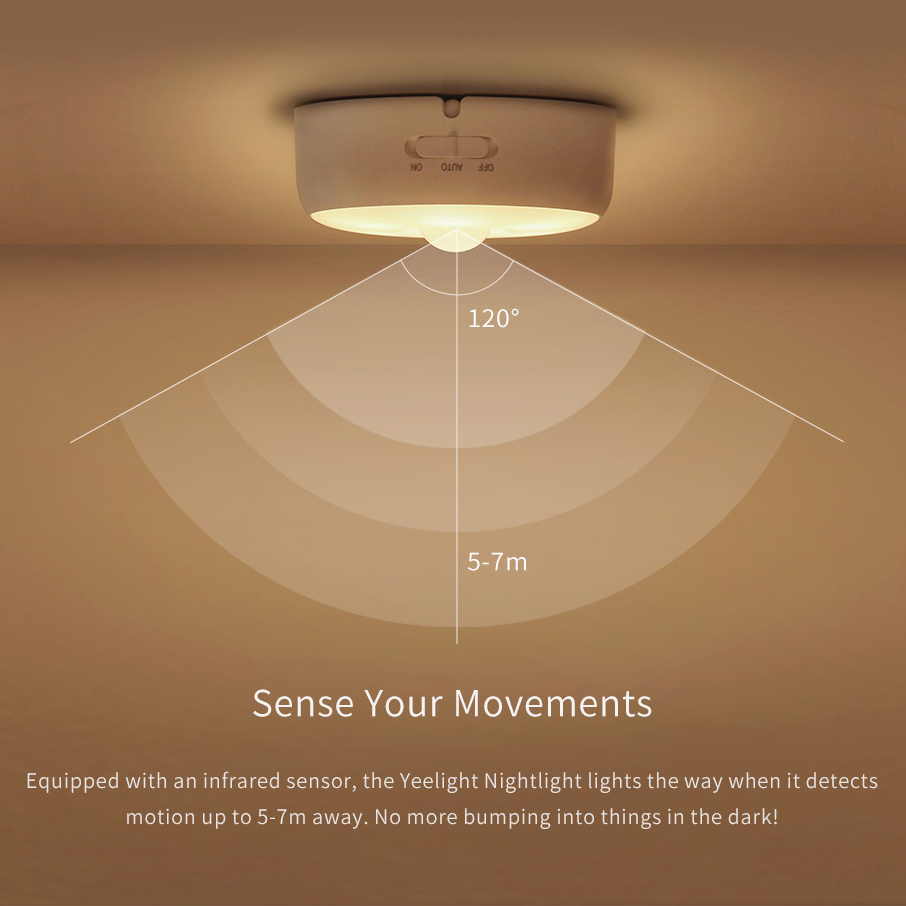 Nattlampa Yeelight Motion Sensor, Vit- Smart Belysning