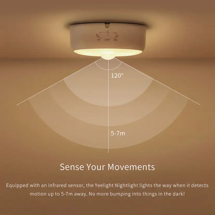 Nattlampa Yeelight Motion Sensor, Vit- Smart Belysning