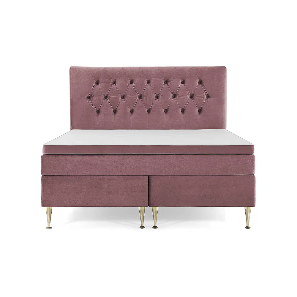 Royal Velvet Komplett Sängpaket 180x200 | Rosa med Höga Gu Rosa, Höga guldben