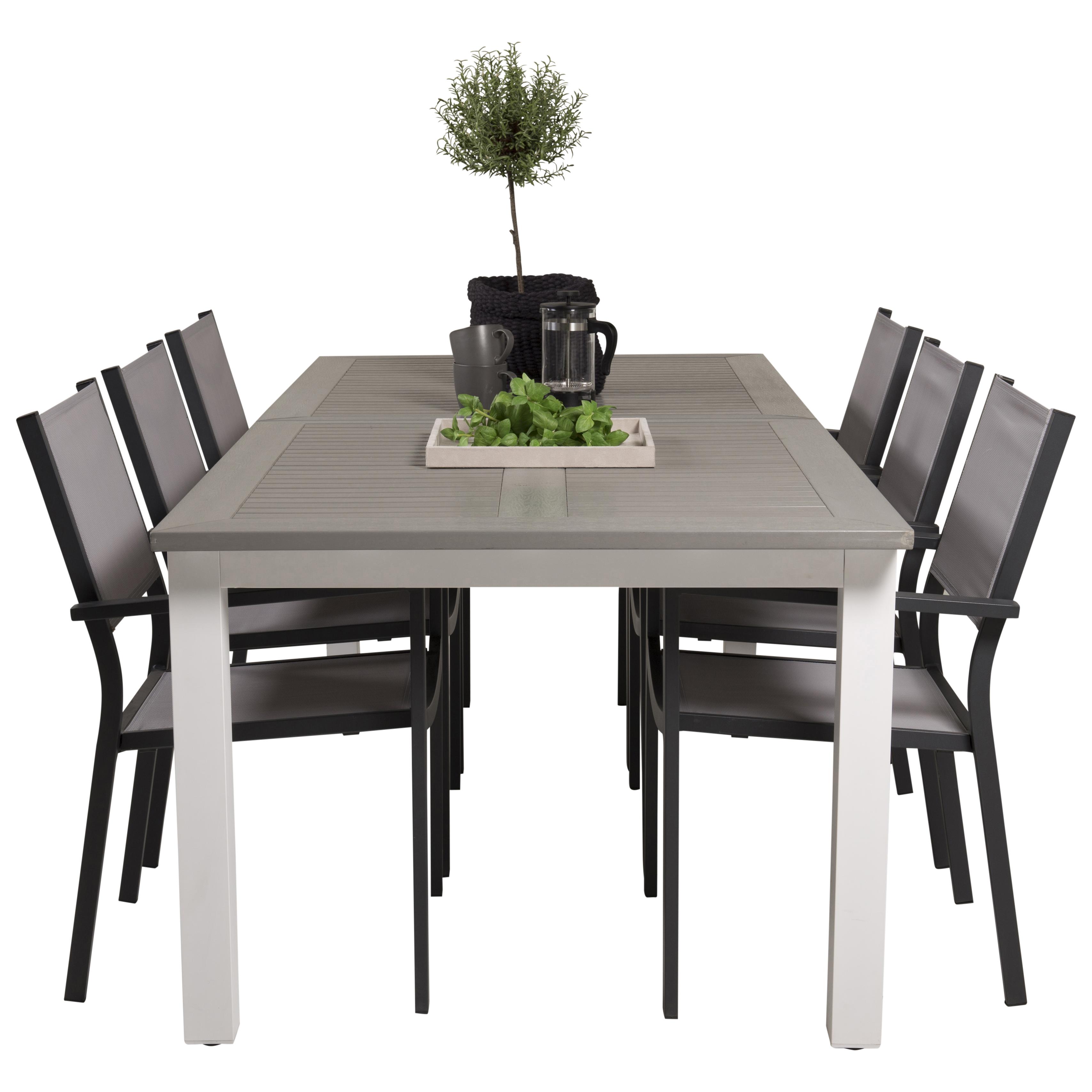 Matgrupp Venture Home Aleyna 224/324 med 6 Copacabana Karmstolar