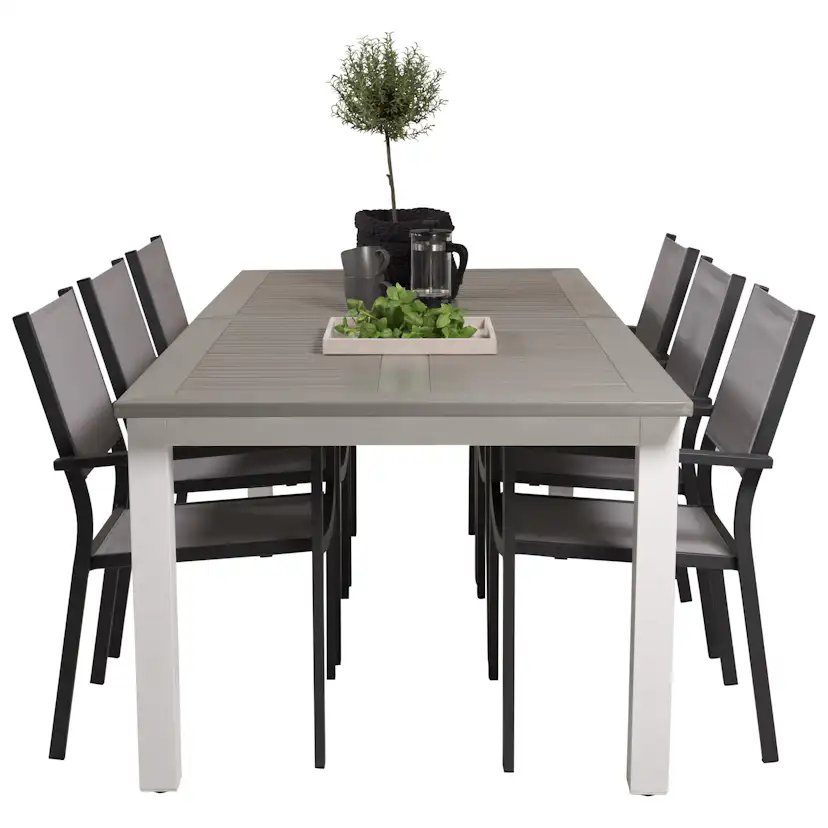 Matgrupp Venture Home Aleyna 224/324 med 6 Copacabana Karmstolar