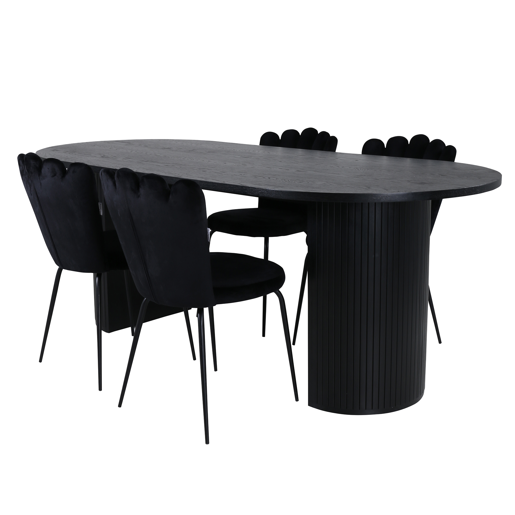 Matgrupp Venture Home Bianca med 4 Limhamn Light Stolar