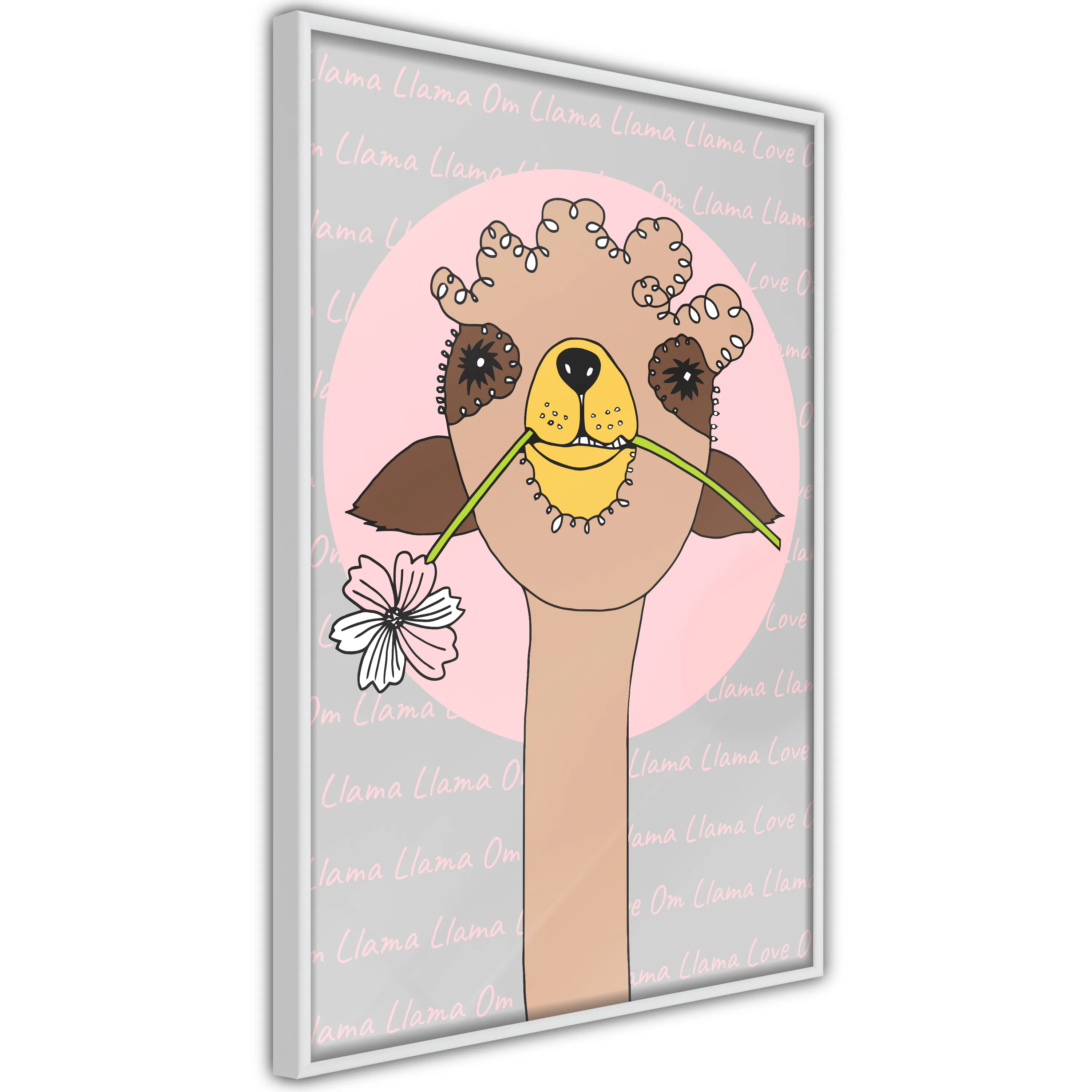 Poster Artgeist Affisch Happy Llama