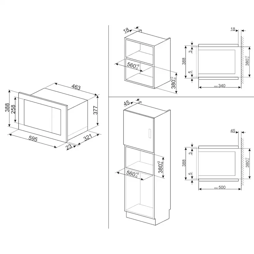 Mikrovågsugn Smeg FMI020X