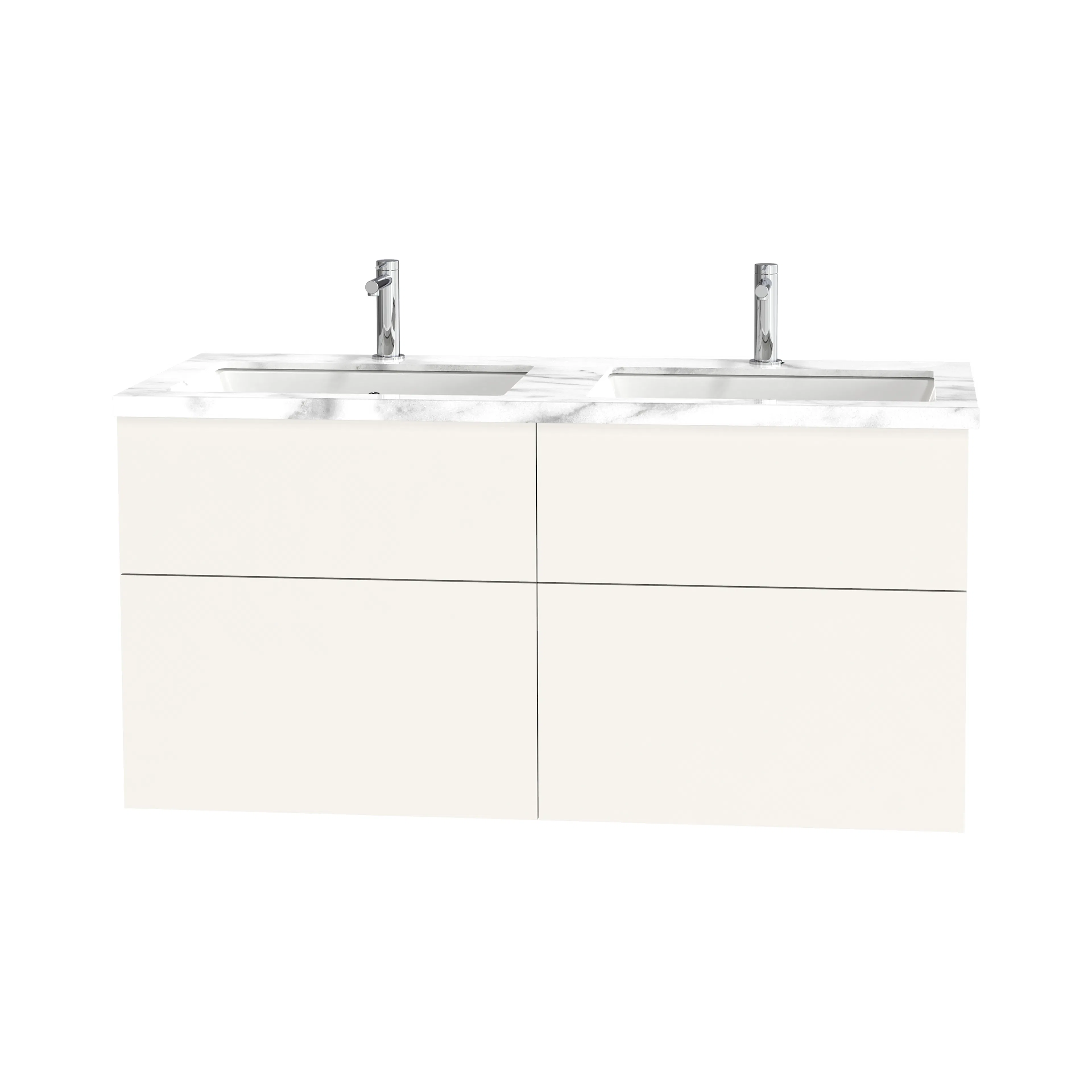 Kommod Miller Badrum City 120, Vit Vit