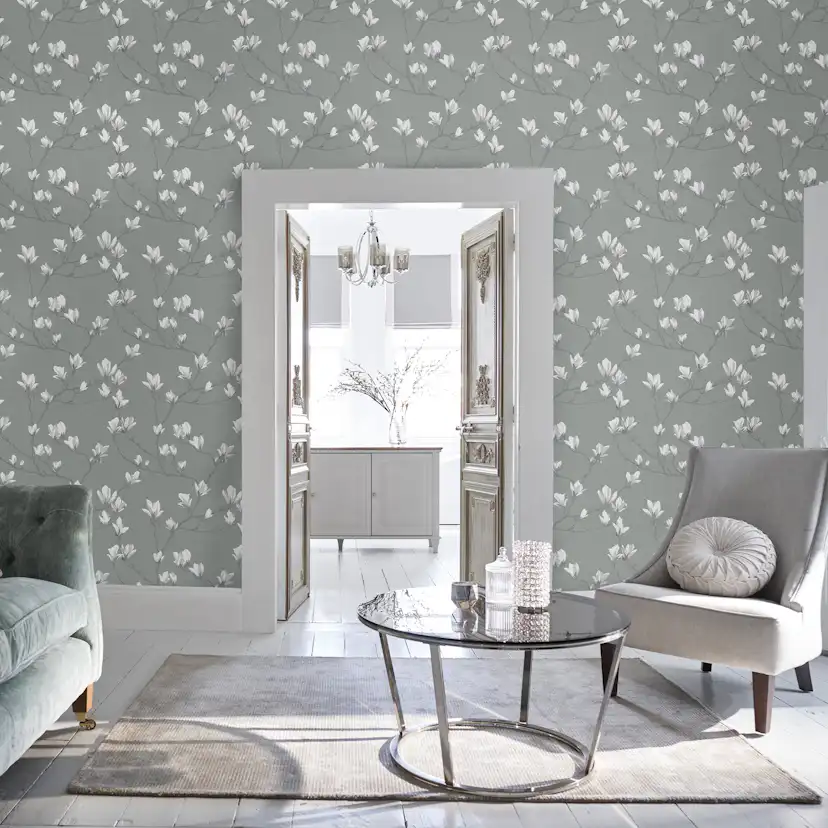 Tapet Laura Ashley Magnolia Grove Slate