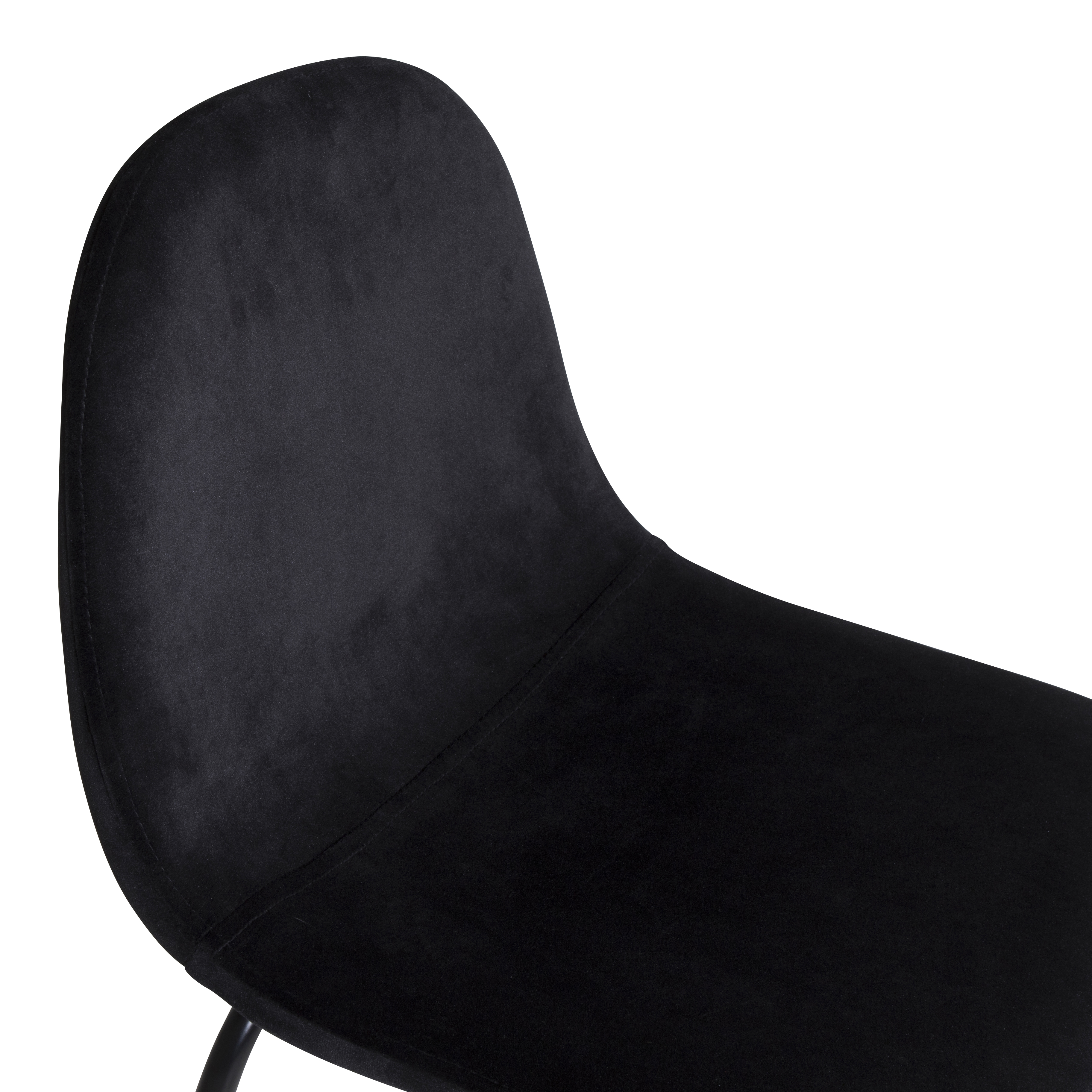 Barstol Venture Home Polar Svart Sammet/Metall med Ryggstöd 2 st