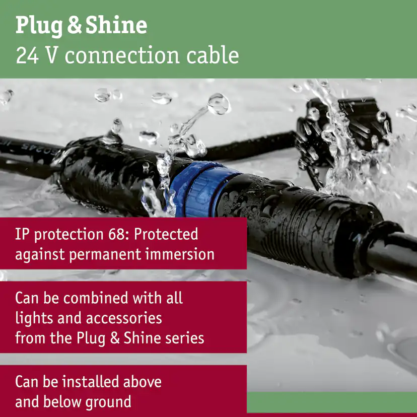 Anslutningskabel Paulmann Plug & Shine IP68 max. 150W 1in-5ut