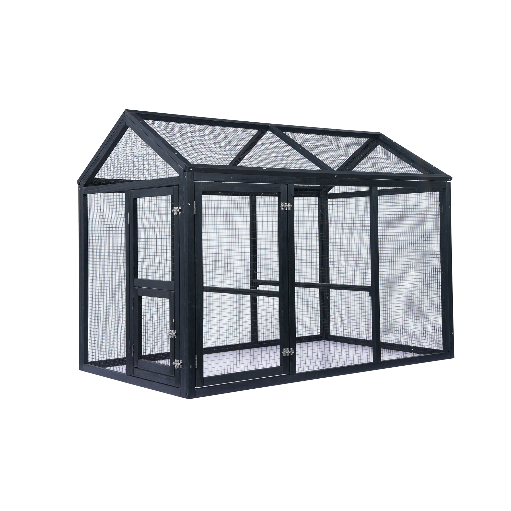 Kaninbur Hortus Svart 140 x 85 x 108 cm
