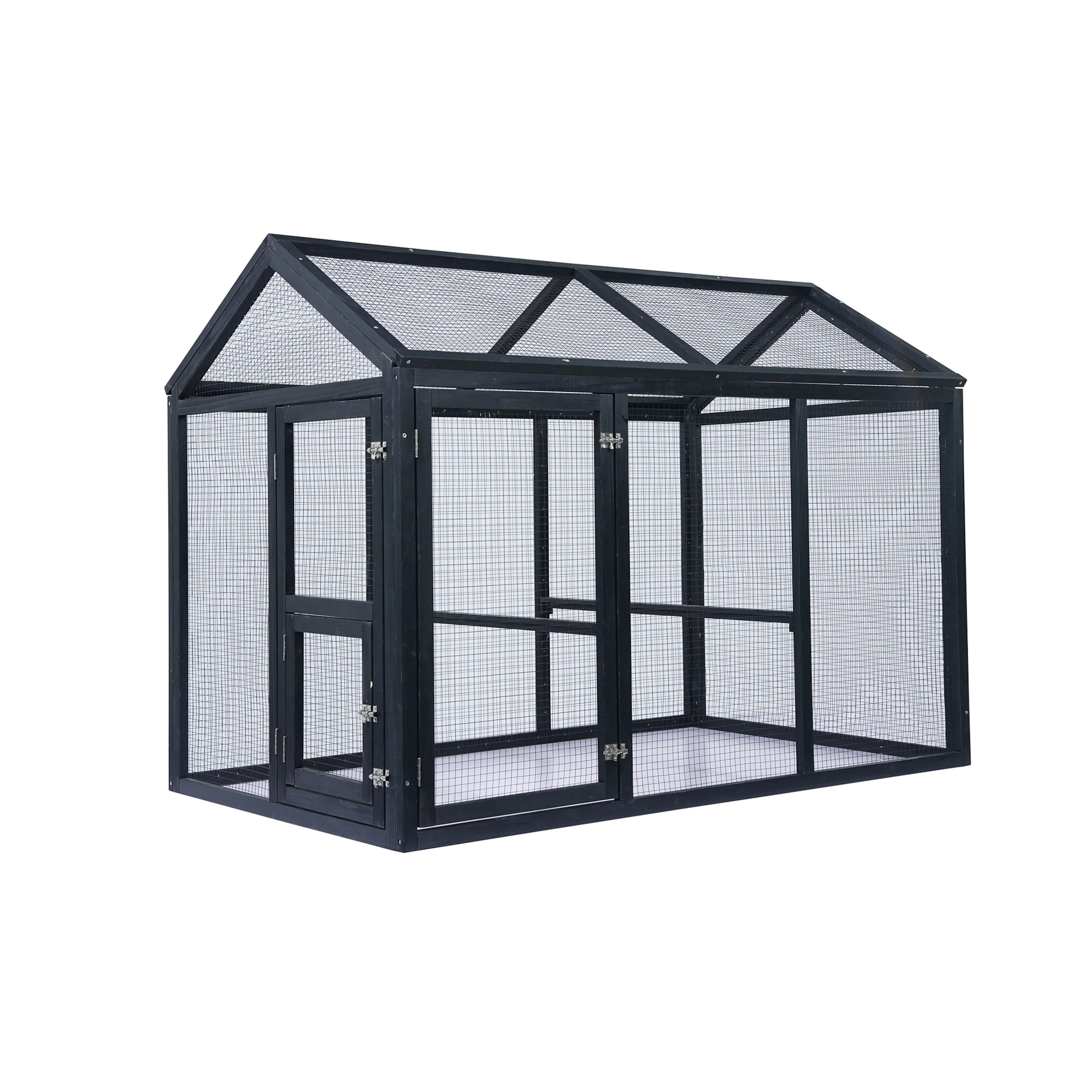 Kaninbur Hortus Svart 140 x 85 x 108 cm