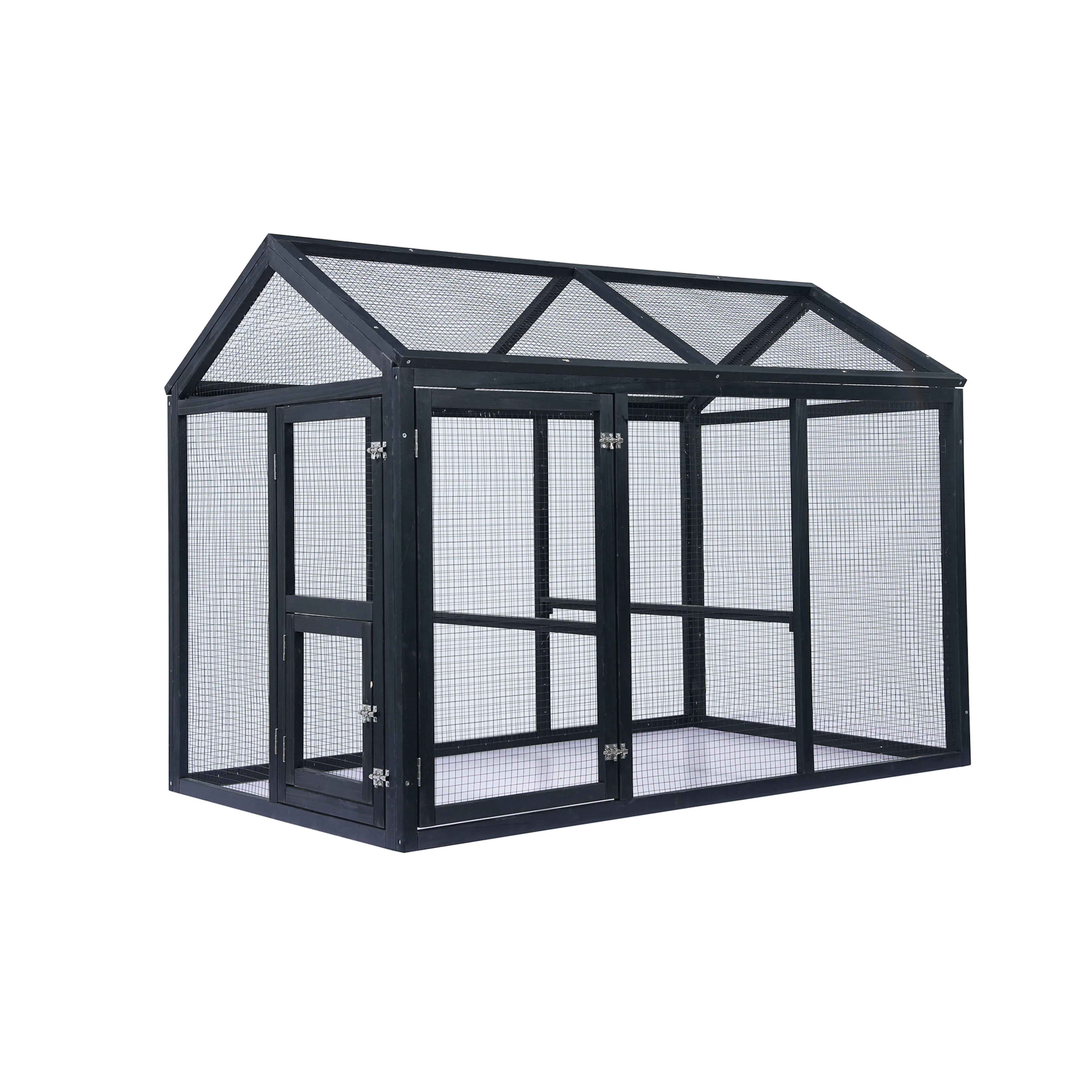 Kaninbur Hortus Svart 140 x 85 x 108 cm