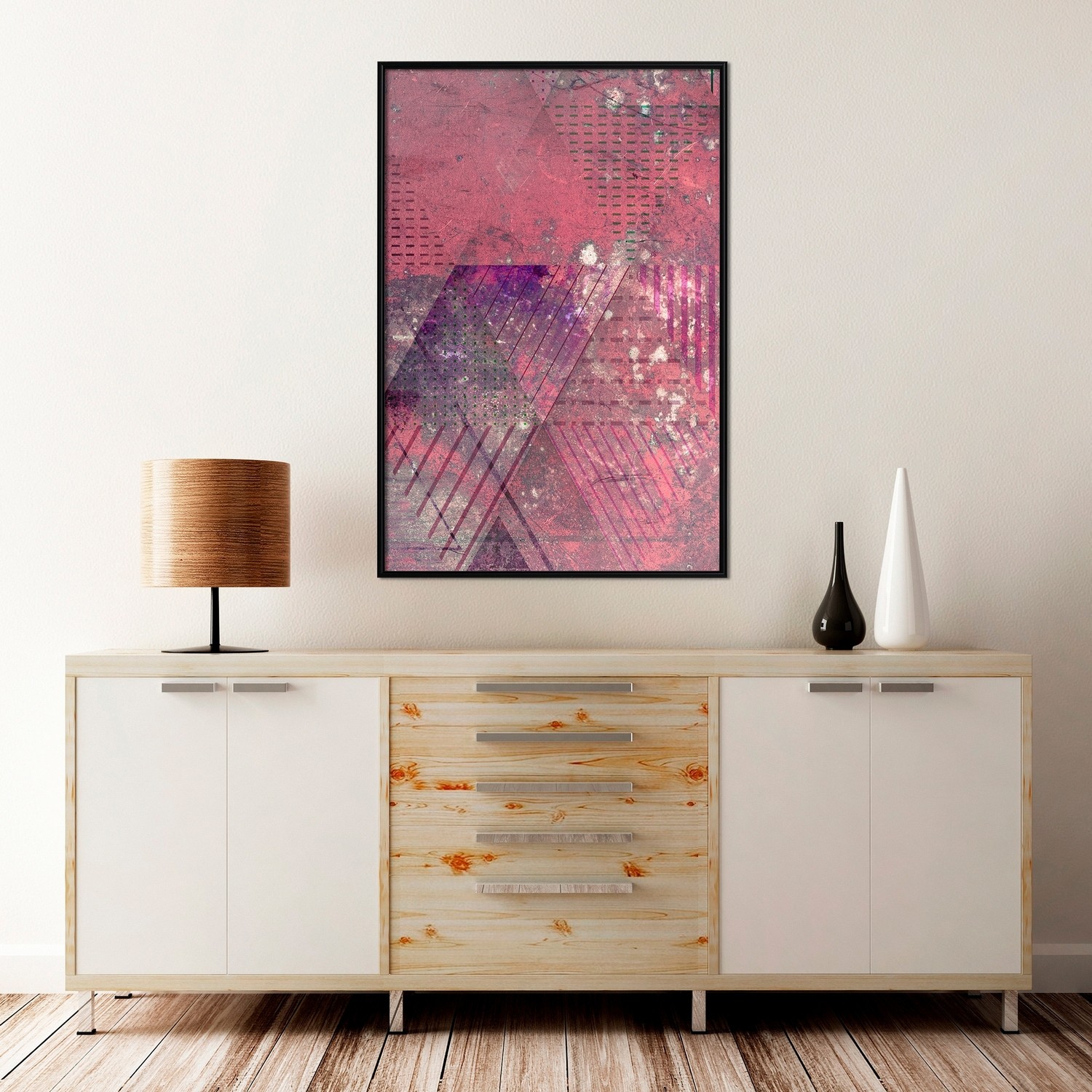 Poster Artgeist Affisch Crimson Abstraction