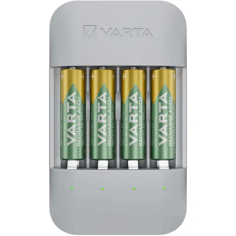 Batterikit Varta Eco Charger Pro Recycled Inkl. 4x AA 2100 mAh