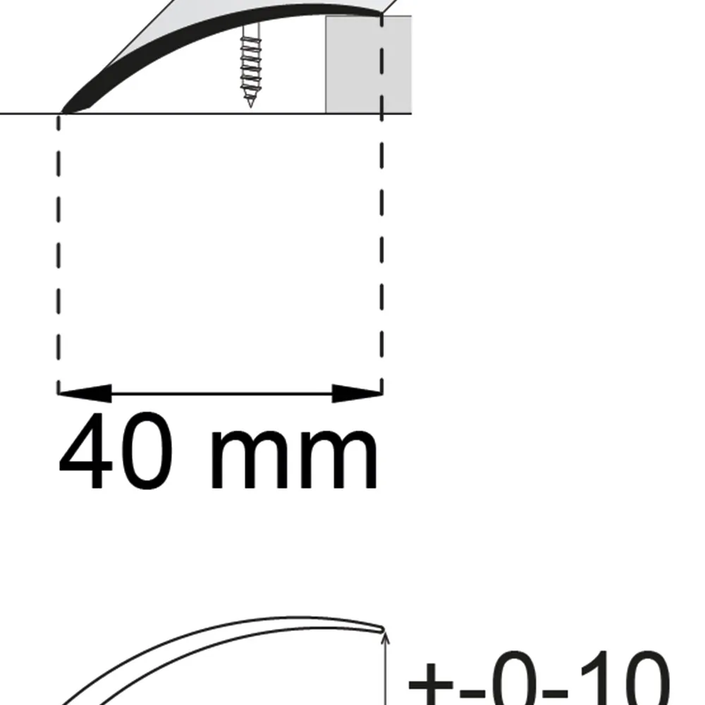 NIVÅLIST HABO A78 MATTSVART 40MM Längd: 2000 mm, Utförande: Mattsvart