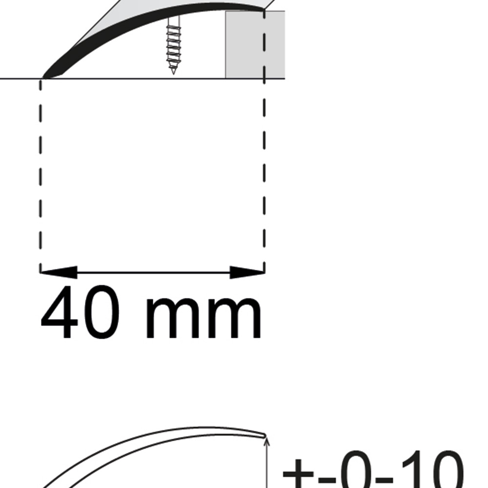 Nivålist Habo A78 Mattsvart 40 mm