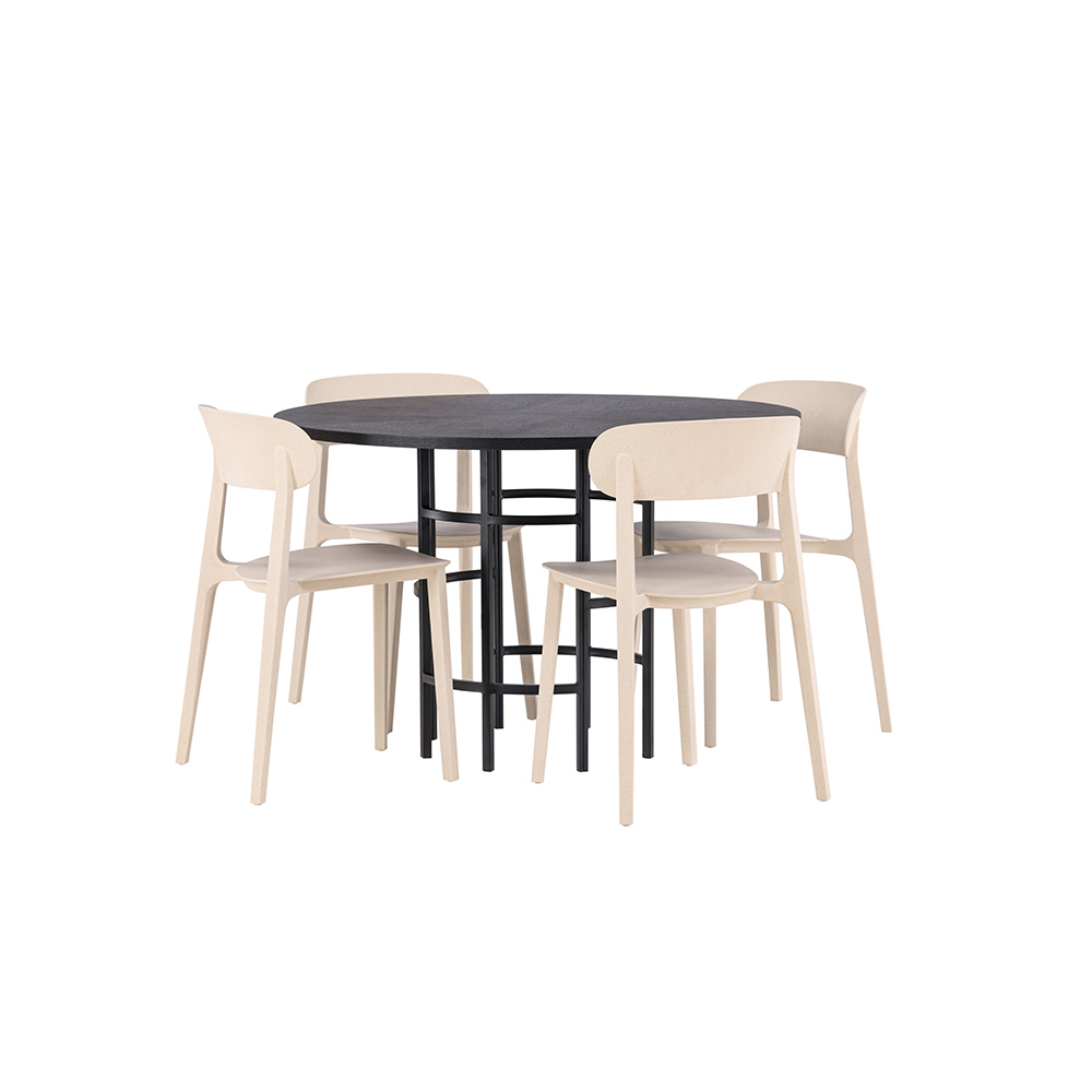 Matgrupp Venture Home Copenhagen Ø 115 cm med 4 Åstol Stolar