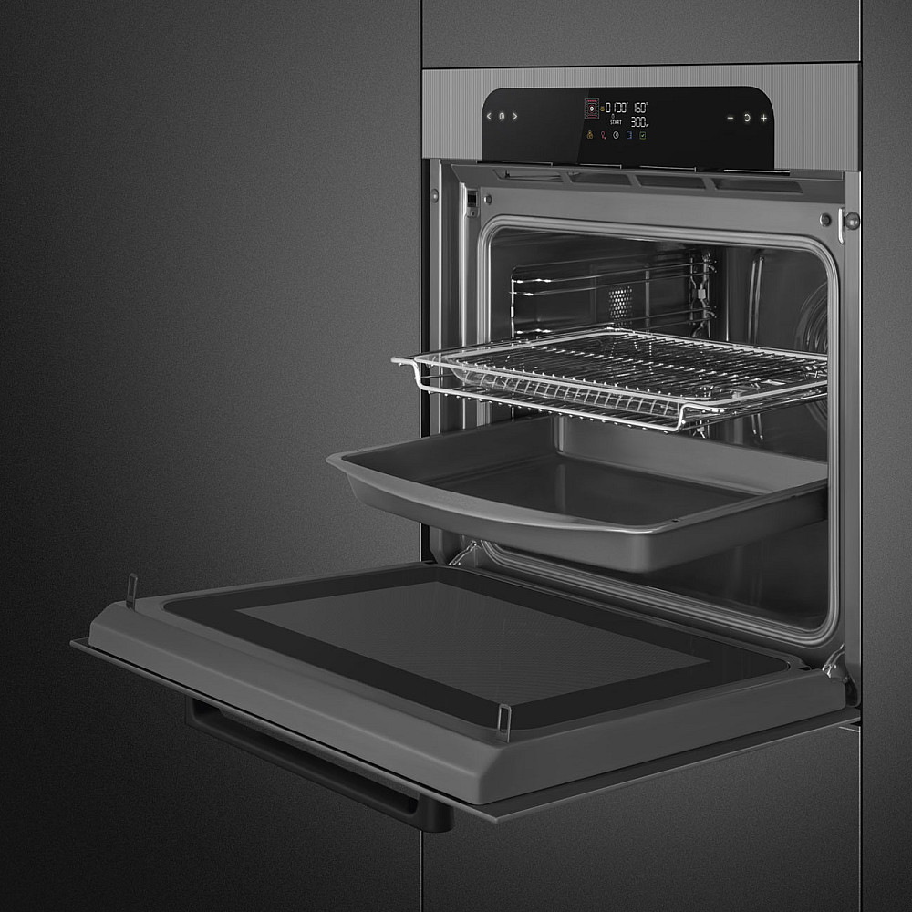 Kombiugn Smeg SO6202M2S med Varmluft och Mikrovågsfunktion Silver 60 cm