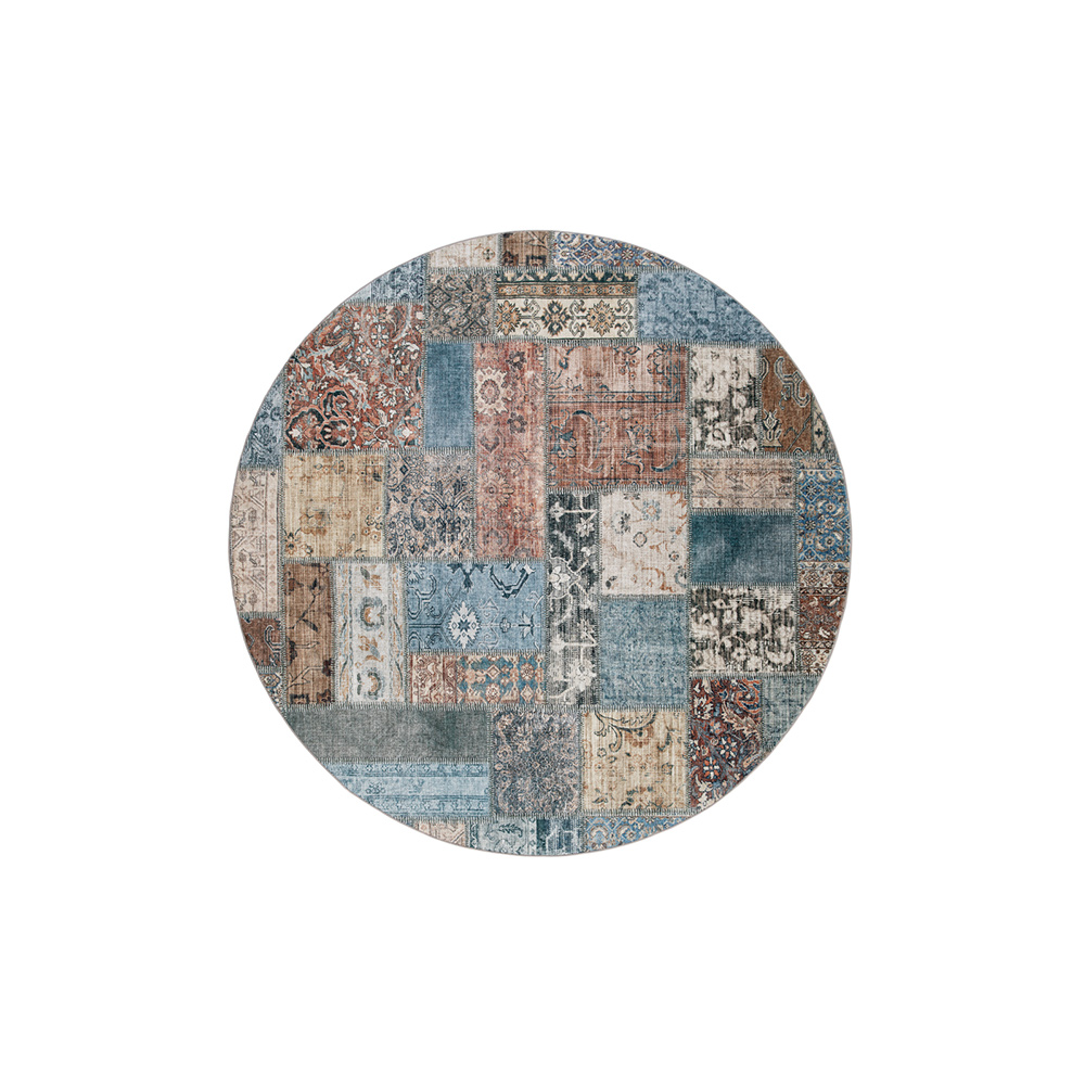 Flatvävd KM Carpets Tarfaya Patch Rund