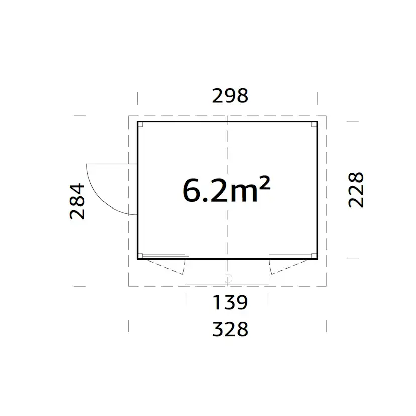 Kiosk Palmako Marian 6,8 m2 Hopfällbar