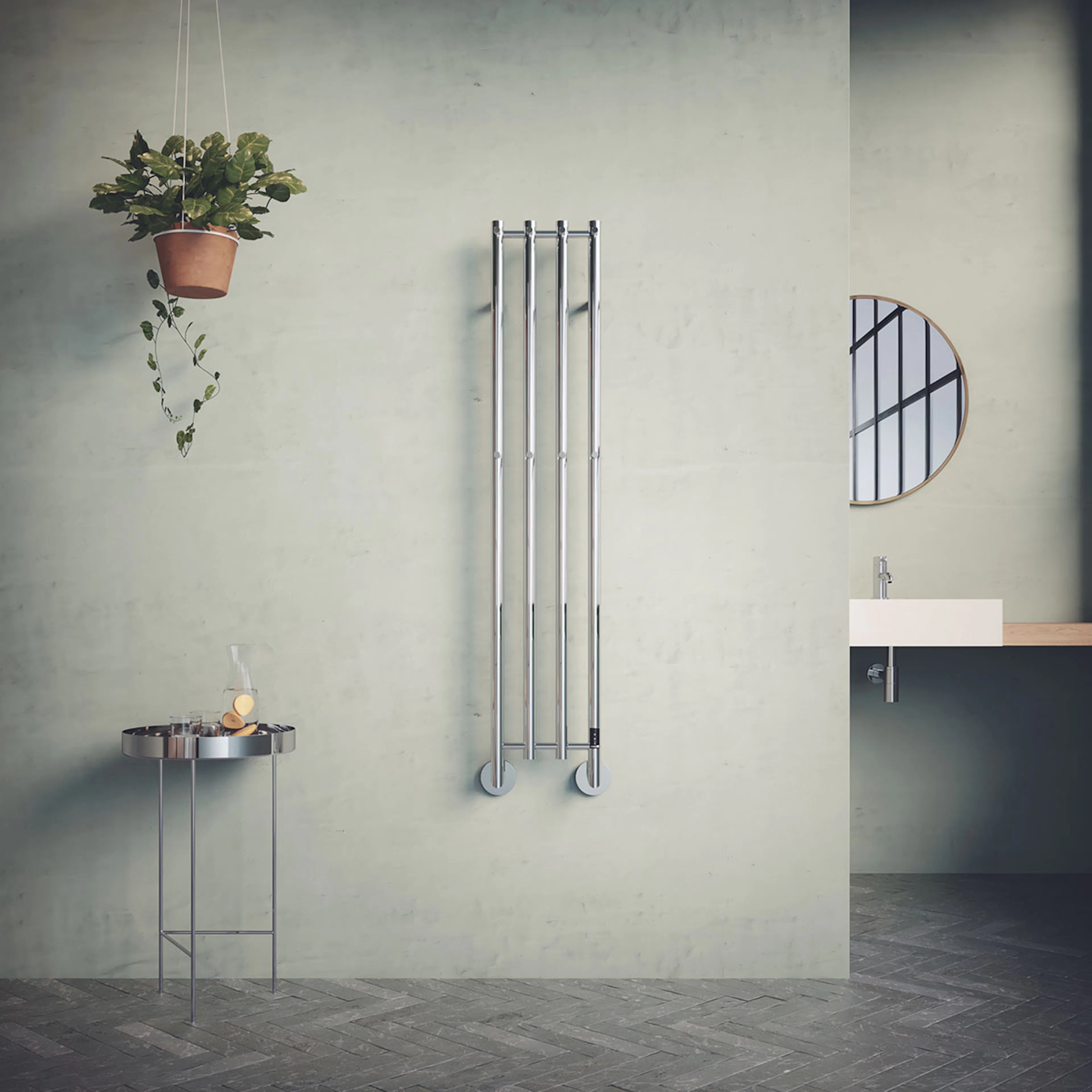VIBERG ELTORK POLERAT RF 1430X330MM 85W BxH: 330x1430 mm, Polerat Rostfritt