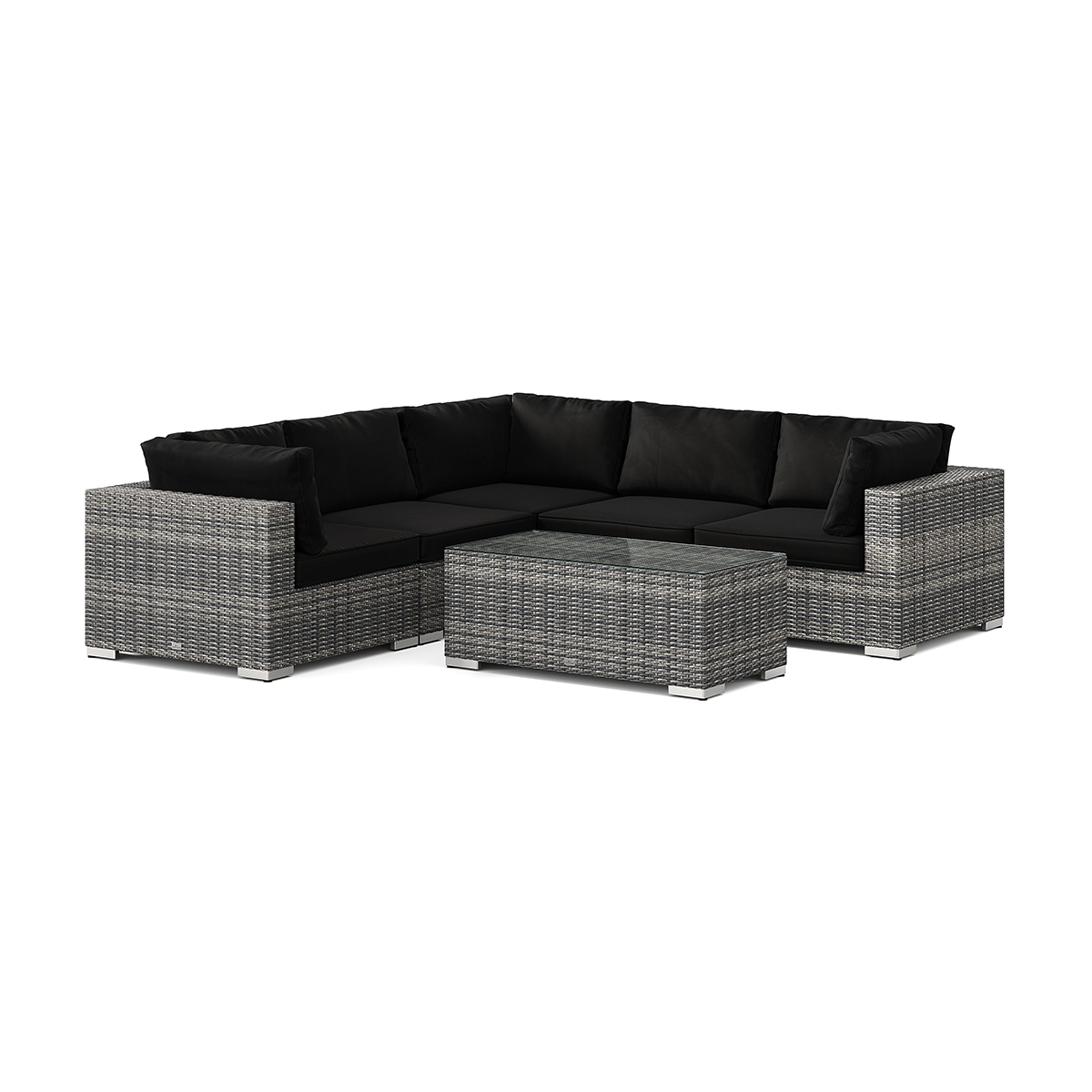 Loungegrupp Comfort Garden Bahamas utomhus hörnsoffa 5-sits vändbar med bord