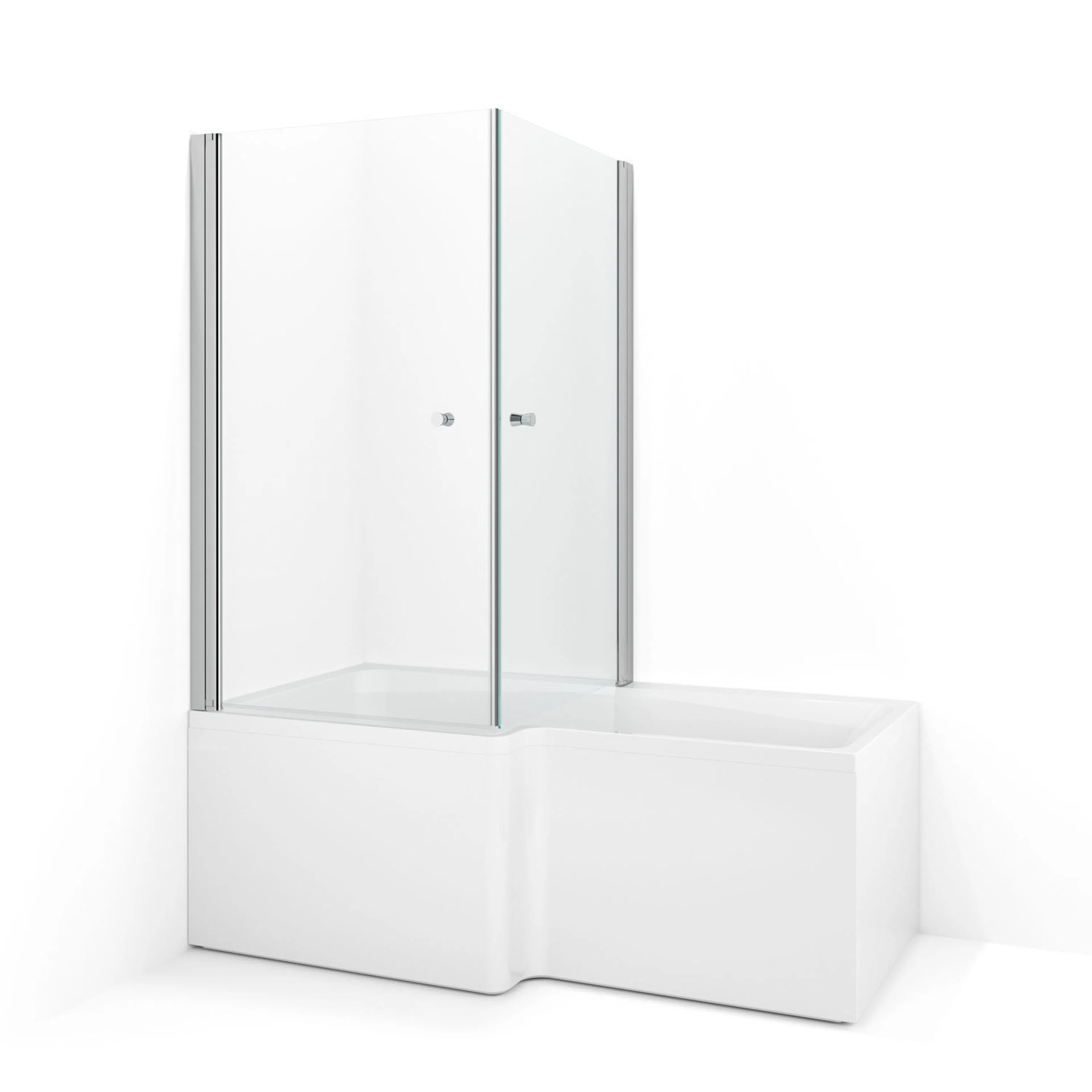 Spirit Bad Hörn 83x83 Bl Kl 830x830x1400 mm, Krom, Klarglas