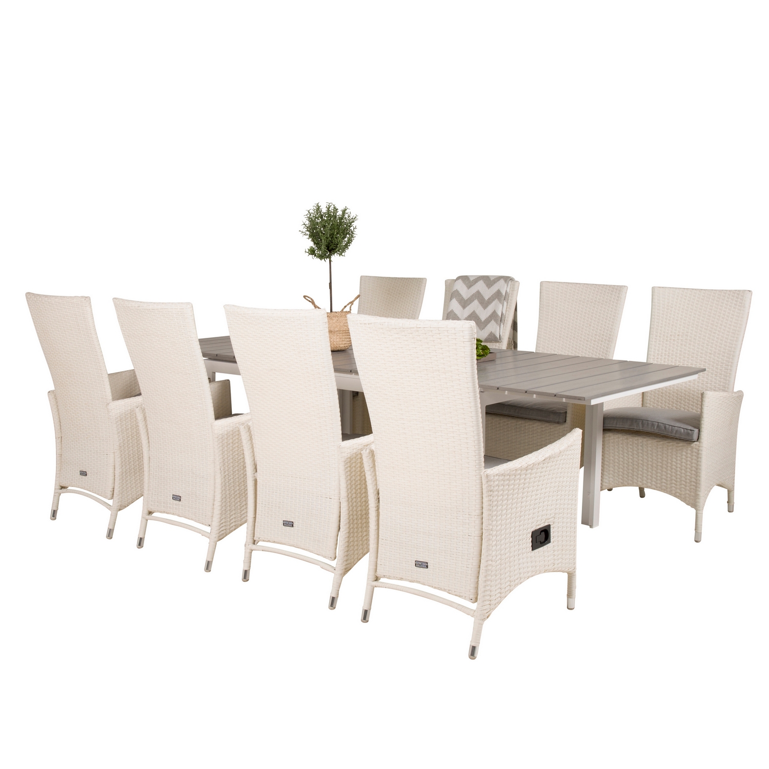 Matgrupp Venture Home Lova 160/240 med 8 Pishi Stolar